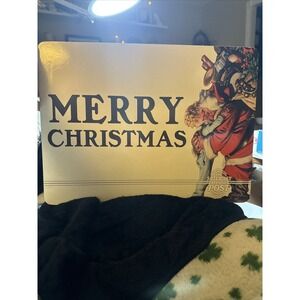 Saturday Evening Post‎ Merry Christmas Santa Claus Holiday Sign Decor